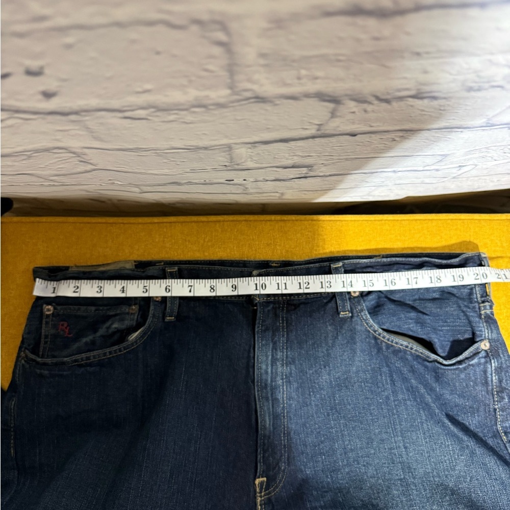 Y2K Polo Ralph Lauren D-3 Relaxed Dark Wash Jeans, Size 40x34 *see description* - Picture 11 of 12